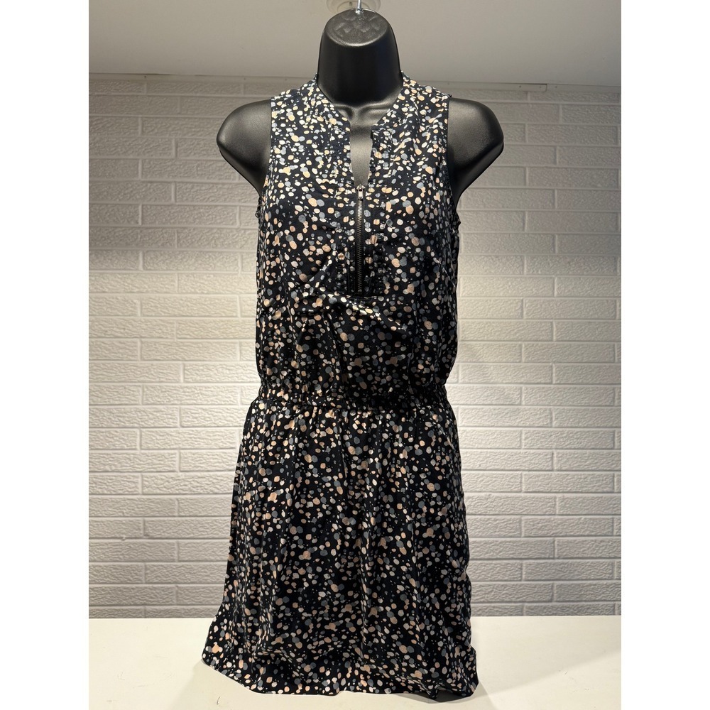 Banana Republic Dress Size 0 Sleeveless Zip Front Abstract‎ Print